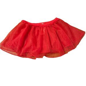 Carter’s Girl’s Red Tutu Skirt Elastic Waist See Through Toddler Size 5T